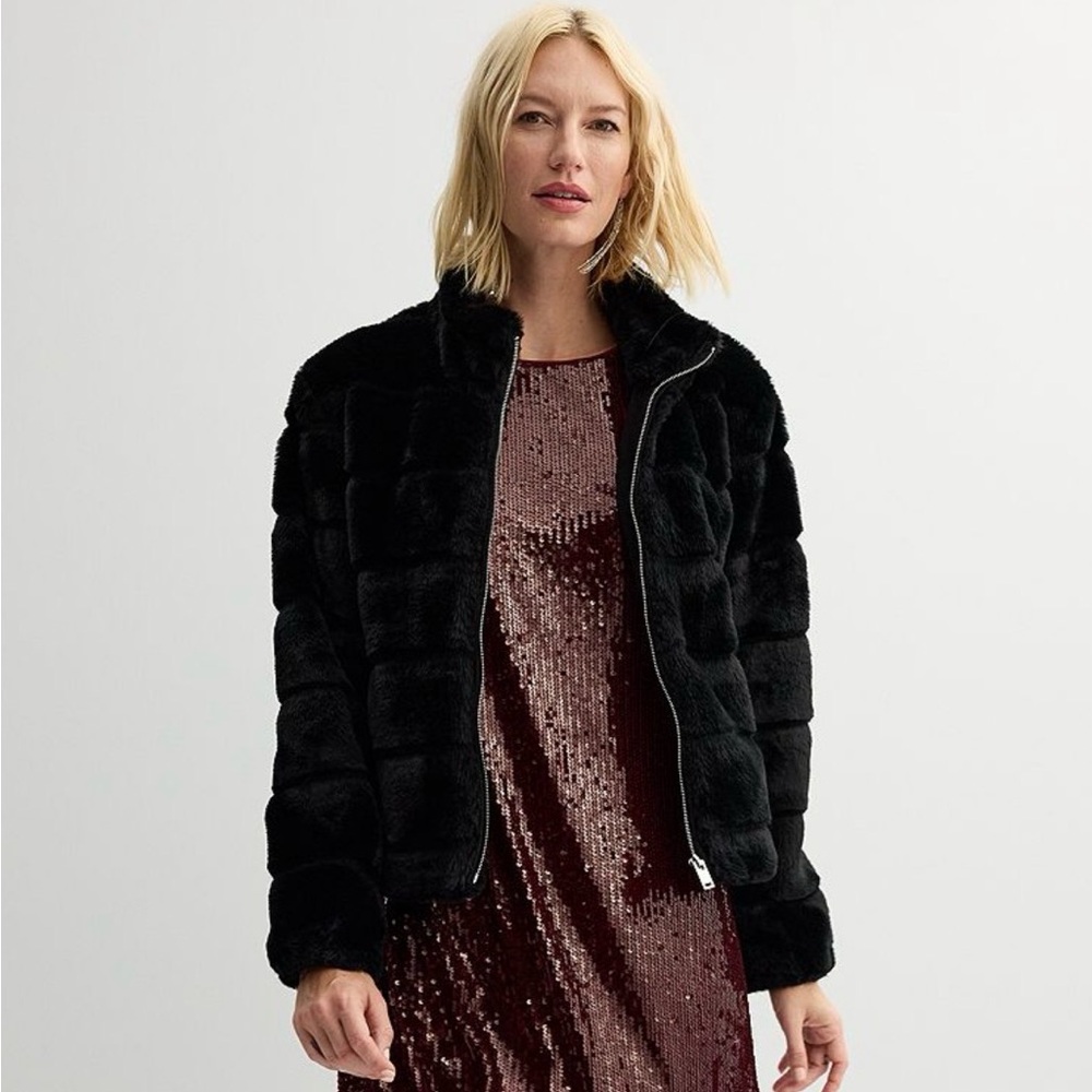 Nine West Faux Fur Jacket